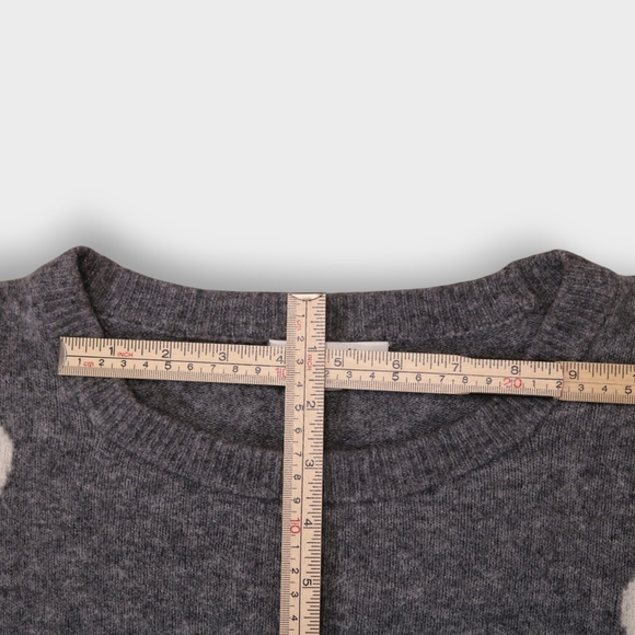 Madewell Heart Dot Balloon-Sleeve Pullover Alpaca Wool Sweater Womens Size XXS - Picture 10 of 13